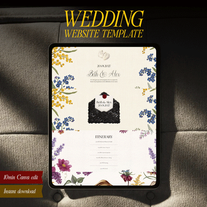 Old Money Wedding Invitation Website | Instant Download