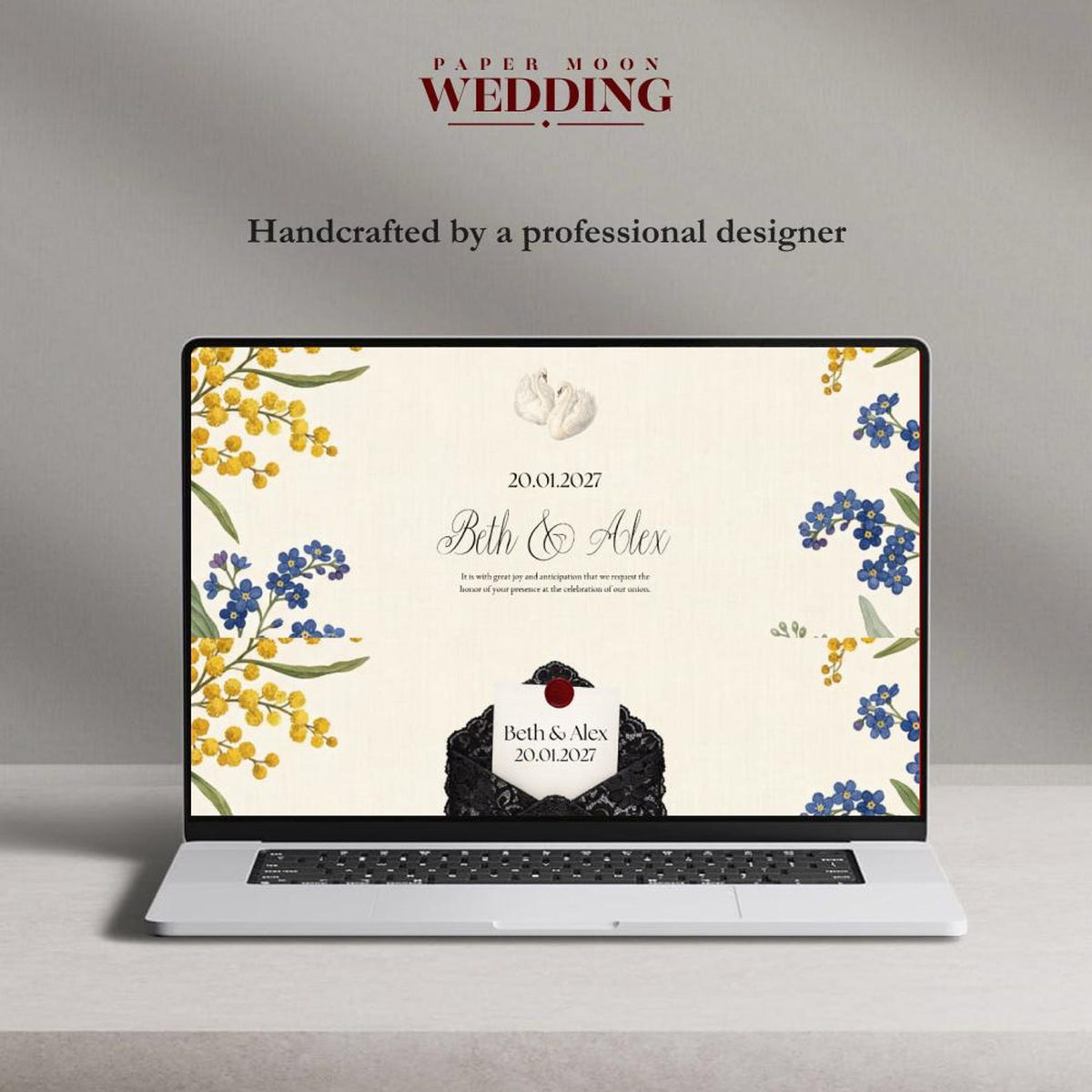 Vintage Lace Mobile Wedding Website