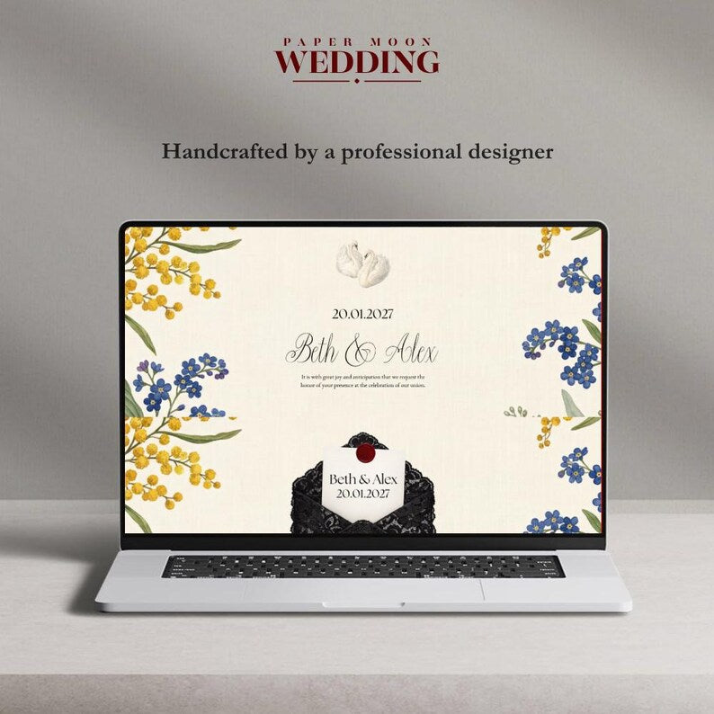Vintage Lace Mobile Wedding Website