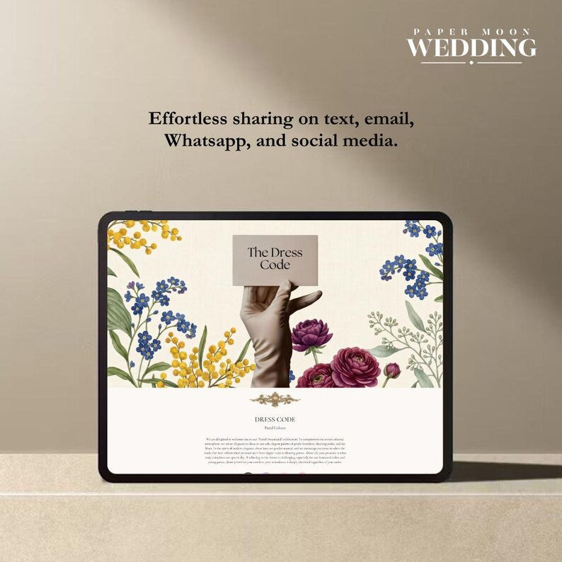 Vintage Lace Mobile Wedding Website